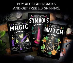 Coloring Book of Shadows: Bold and Easy MAGIC