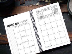 Coloring Book of Shadows: Planner for a Magical 2025