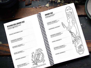 Coloring Book of Shadows: Planner for a Magical 2025