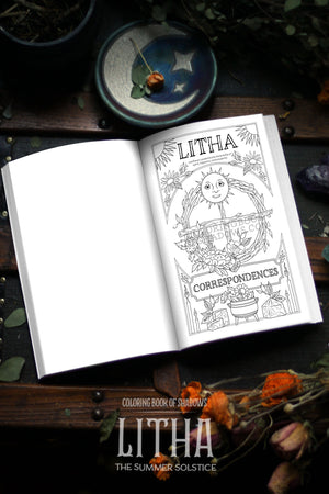 Coloring Book of Shadows: Litha The Summer Solstice