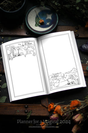 Coloring Book of Shadows: Planner for a Magical 2024