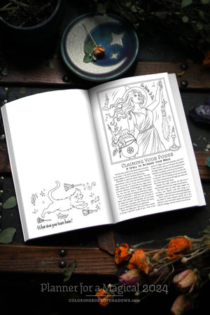 Coloring Book of Shadows: Planner for a Magical 2024