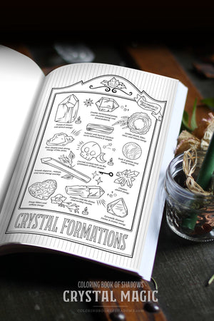 Coloring Book of Shadows: Crystal Magic