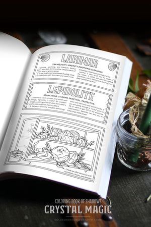 Coloring Book of Shadows: Crystal Magic