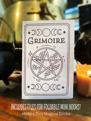Coloring Book of Shadows: Pocket Grimoire Series: 3 PRINTABLE PDFs
