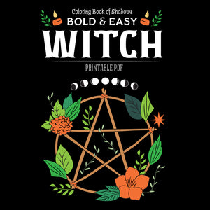 Coloring Book of Shadows: Pocket Grimoire Series: 3 PRINTABLE PDFs
