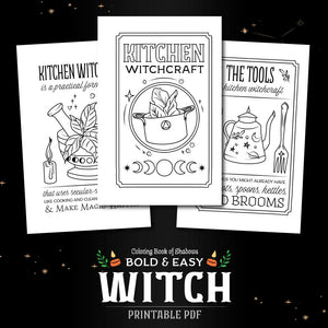 Coloring Book of Shadows: Pocket Grimoire Series: 3 PRINTABLE PDFs
