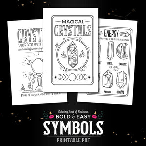 Coloring Book of Shadows: Pocket Grimoire Series: 3 PRINTABLE PDFs