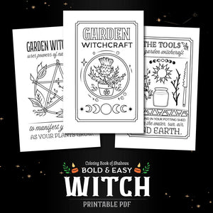 Coloring Book of Shadows: Pocket Grimoire Series: 3 PRINTABLE PDFs