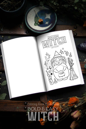 Coloring Book of Shadows: Bold and Easy WITCH