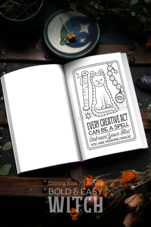Coloring Book of Shadows: Bold and Easy WITCH