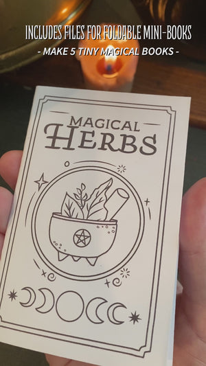 Coloring Book of Shadows: Pocket Grimoire Series: 3 PRINTABLE PDFs