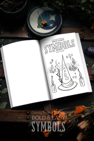 Coloring Book of Shadows: Bold and Easy SYMBOLS