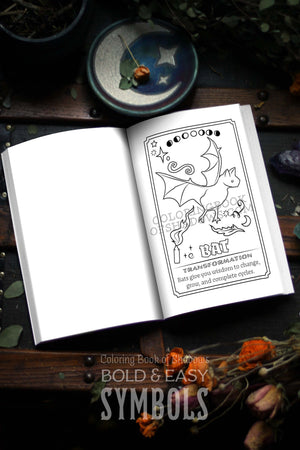 Coloring Book of Shadows: Bold and Easy SYMBOLS