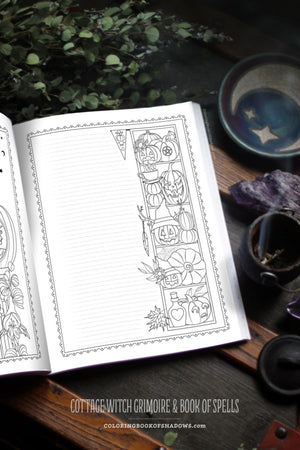 Coloring Book of Shadows: Cottage Witch