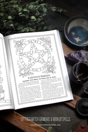 Coloring Book of Shadows: Cottage Witch