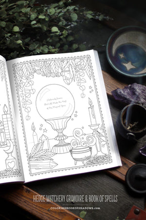 Coloring Book of Shadows: Hedge Witchery