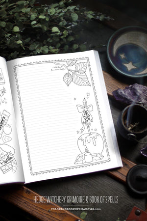 Coloring Book of Shadows: Hedge Witchery