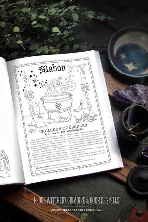 Coloring Book of Shadows: Hedge Witchery