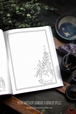 Coloring Book of Shadows: Hedge Witchery