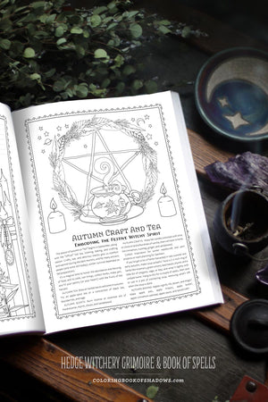 Coloring Book of Shadows: Hedge Witchery