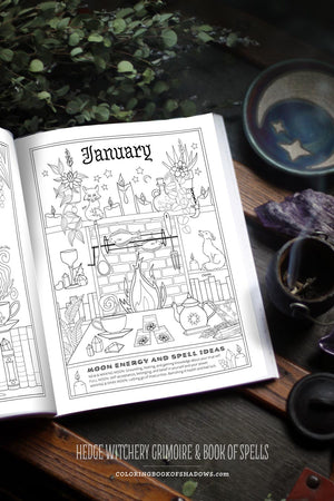 Coloring Book of Shadows: Hedge Witchery