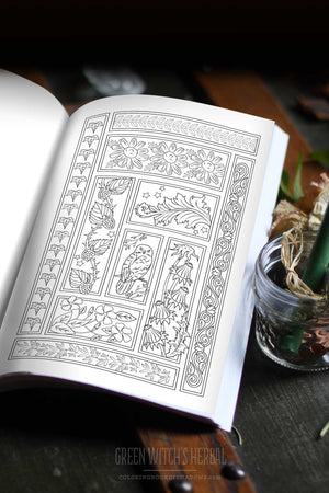 Coloring Book of Shadows: Green Witch's Herbal