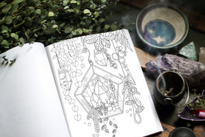 Coloring Book of Shadows: Witch Life