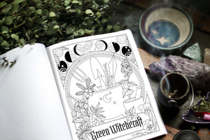 Coloring Book of Shadows: Witch Life