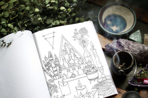 Coloring Book of Shadows: Witch Life