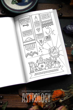 Coloring Book of Shadows: Astrology