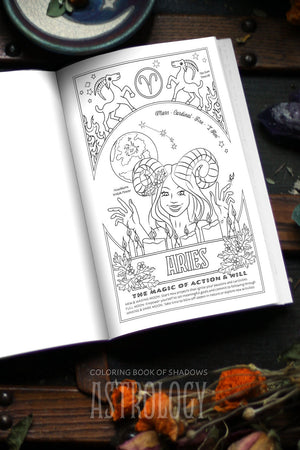 Coloring Book of Shadows: Astrology