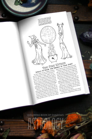 Coloring Book of Shadows: Astrology