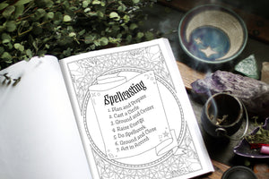 Coloring Book of Shadows: Book of Spells