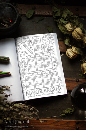 Coloring Book of Shadows: Tarot Journal