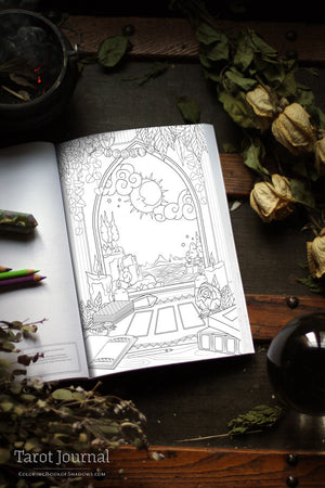 Coloring Book of Shadows: Tarot Journal