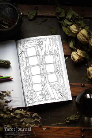 Coloring Book of Shadows: Tarot Journal