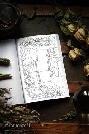 Coloring Book of Shadows: Tarot Journal