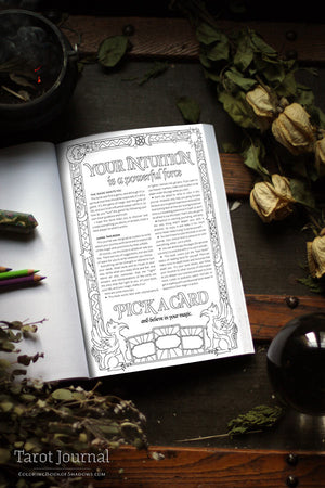Coloring Book of Shadows: Tarot Journal
