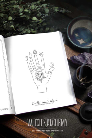 Coloring Book of Shadows: Witch's Alchemy
