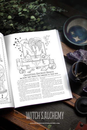 Coloring Book of Shadows: Witch's Alchemy