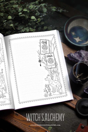 Coloring Book of Shadows: Witch's Alchemy