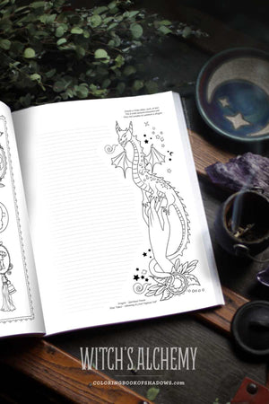 Coloring Book of Shadows: Witch's Alchemy