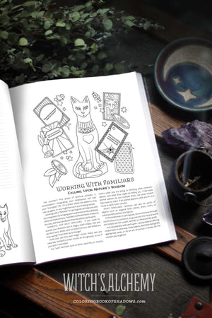 Coloring Book of Shadows: Witch's Alchemy