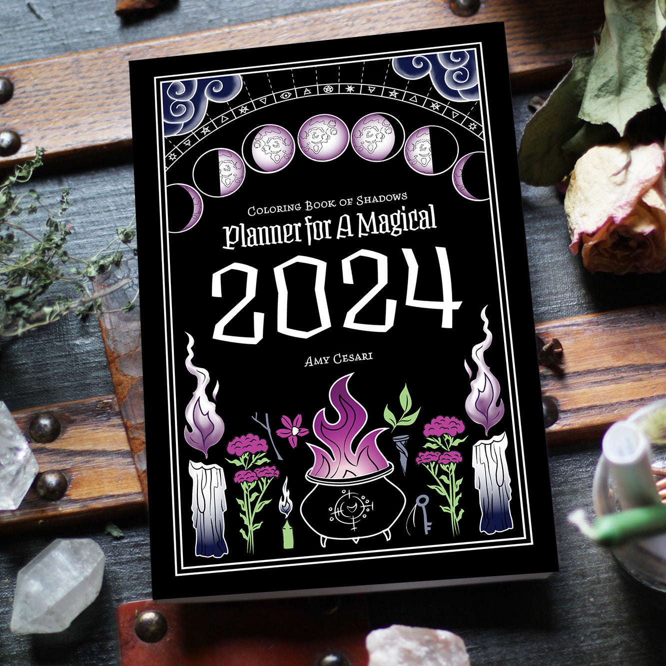 Coloring Book of Shadows: Planner for a Magical 2024 (Instant