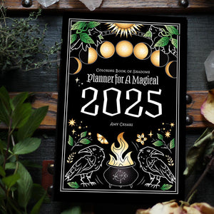 Coloring Book of Shadows: Planner for a Magical 2025 (+ Bonus Fortune Teller PDF!)