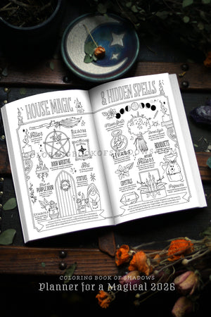 Coloring Book of Shadows: Planner for a Magical 2026