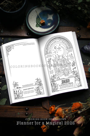 Coloring Book of Shadows: Planner for a Magical 2026