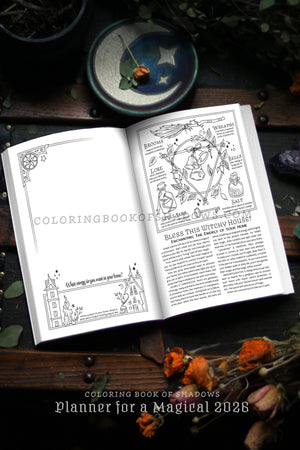 Coloring Book of Shadows: Planner for a Magical 2026