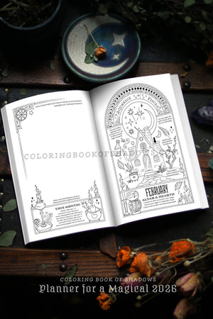 Coloring Book of Shadows: Planner for a Magical 2026